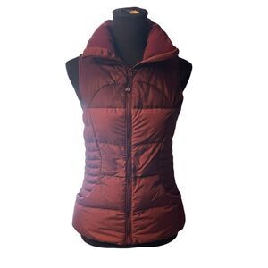Lululemon 4 fluffin awesome goose down feathers plum vest full zip